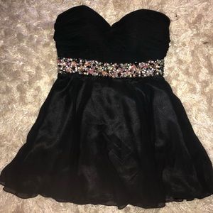 Jovani short black prom dress